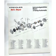 Plakat Explosionszeichnung Breit ca. 600mm Hoch 730mm für Kreidler MF MP, Flory MG00999869
