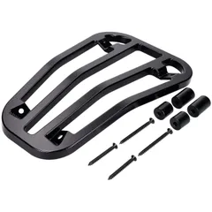 Top Case carrier / luggage carrier step-through Moto Nostra, glossy black, CNC for Vespa Primavera 50-150cc, Sprint 50-150cc MN4