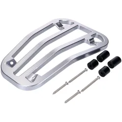 Top Case Träger / Gepäckträger Durchstieg Moto Nostra, silbern, CNC für Vespa Primavera 50-150ccm, Sprint 50-150ccm MN4806MS