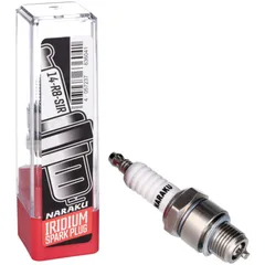 Zündkerze Naraku Iridium 14-R8-SIR (BR8HIX) mit schraubbaren Kerzenstecker Anschluss NK14-R8-SIR