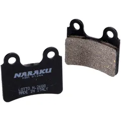 Bremsklötze Bremsbeläge Naraku organisch für Italjet Jet-Set, Peugeot Elystar, Yamaha DT NK430.45