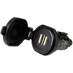 Akku Universal-Batterieladegerät Din-Tech mit 2 USB-Ports - Fast Charge - 2700mA 12/32V OL-38882