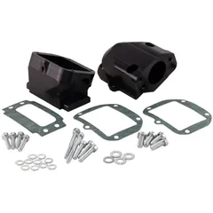 Ansaugstutzen SIP Performance 6-Klappen schwarz, Schriftzug graviert für Vespa 125 VNA-TS, 150 VBA-Super, 160 GS, 180 SS, Rally,