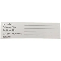Type Plate universal for Vespa all models 48622