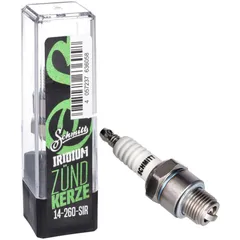 Zündkerze Schmitt Iridium 14-260-SIR (BR8HIX) mit schraubbaren Kerzenstecker Anschluss STT42919