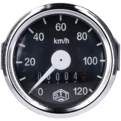 speedometer Schmitt 120km/h round shape 48mm for Simson, MZ GS, Hercules moped STT43895