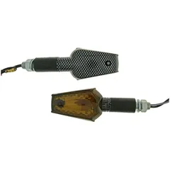 indicator light set M10 thread carbon look Beamer smoked, long version VC20093