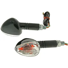 Indikator Blinker Set M10 schwarz Doozy klar, lang VC20115