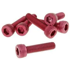 Bolzen Schraubensatz 6 Stück Innensechskant Alu rot - M5x20 VC21270