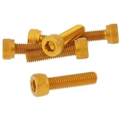 Bolzen Schraubensatz 6 Stück Innensechskant Alu gold - M5x20 VC21271