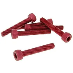 Bolzen Schraubensatz 6 Stück Innensechskant Alu rot - M5x30 VC21274
