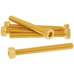 Bolzen Schraubensatz 6 Stück Innensechskant Alu gold - M5x45 VC21279