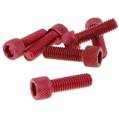 Bolzen Schraubensatz 6 Stück Innensechskant Alu rot - M6x20 VC21282