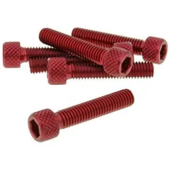 Bolzen Schraubensatz 6 Stück Innensechskant Alu rot - M6x30 VC21286