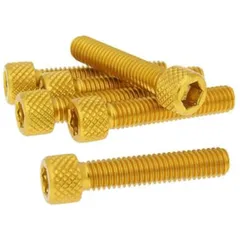Bolzen Schraubensatz 6 Stück Innensechskant Alu gold - M6x30 VC21287