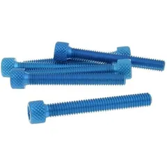 Bolzen Schraubensatz 6 Stück Innensechskant Alu blau - M6x45 VC21289