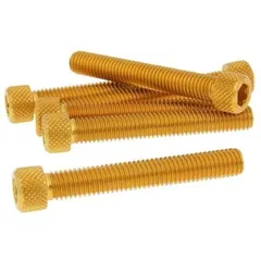 Bolzen Schraubensatz 6 Stück Innensechskant Alu gold - M8x50 VC21299
