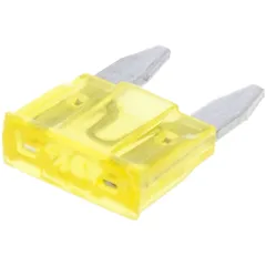 mini blade fuse flat 11.1mm 20A yellow in color VC31014