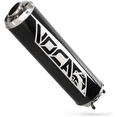 Rear silencer VOCA aluminum black - CNC end cap grey VCR-RD30400/BKAL