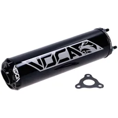 Rear silencer Voca Racing 60x200mm black 50-80cc for D50B0, EBE050, EBS050, AM6 VCR-RD30400/BKBK
