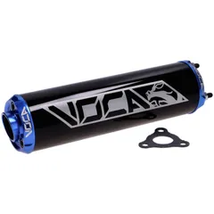 Rear silencer Voca Racing 60x200mm blue 50-80cc for D50B0, EBE050, EBS050, AM6 VCR-RD30400/BKBL