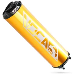 Rear silencer VOCA aluminum gold - CNC end cap black VCR-RD30400/GOBK