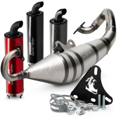 Auspuff Voca Sabotage V2 50/70ccm für Minarelli liegend, Adly Thunderbike AC, Aprilia VCR-RD45166