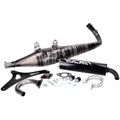 Auspuff VOCA Corse schwarz für Aprilia, Gilera, Italjet, Piaggio 125, 150 2T VCR-RD46145.125/BK
