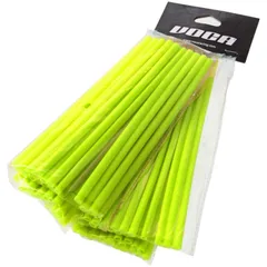 spoke cover set VOCA 215mm front, 190mm rear - 38 pcs each - neon yellow VCR-SD200/FL