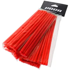 spoke cover set VOCA 215mm front, 190mm rear - 38 pcs each - red VCR-SD200/RE