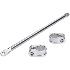 Handlebar clamp with handlebar stay VOCA Racing CNC silver VCR-SD900.RBK/AL