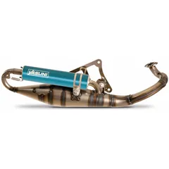 Auspuff Yasuni R-PRO blau für Peugeot liegend, Ludix, Vicacity, Derbi Hunter YA225A-RPRO