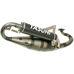 Auspuff Yasuni Scooter R Carbon für Peugeot liegend, Derbi YA225C