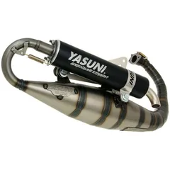 Schalldämpfer Auspuff Yasuni Carrera 16 schwarz für Minarelli stehend YA308B