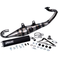 Exhaust Yasuni R-PRO black for Minarelli horizontal YA902B-RPRO