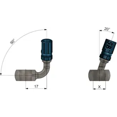 Ringfitting Vario TYP029 10 mm 90+20 SR Edelstahl für Motorräder