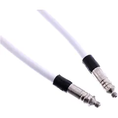 Vario Stainless Steel Hose 68CM WHITE for Motorcycles